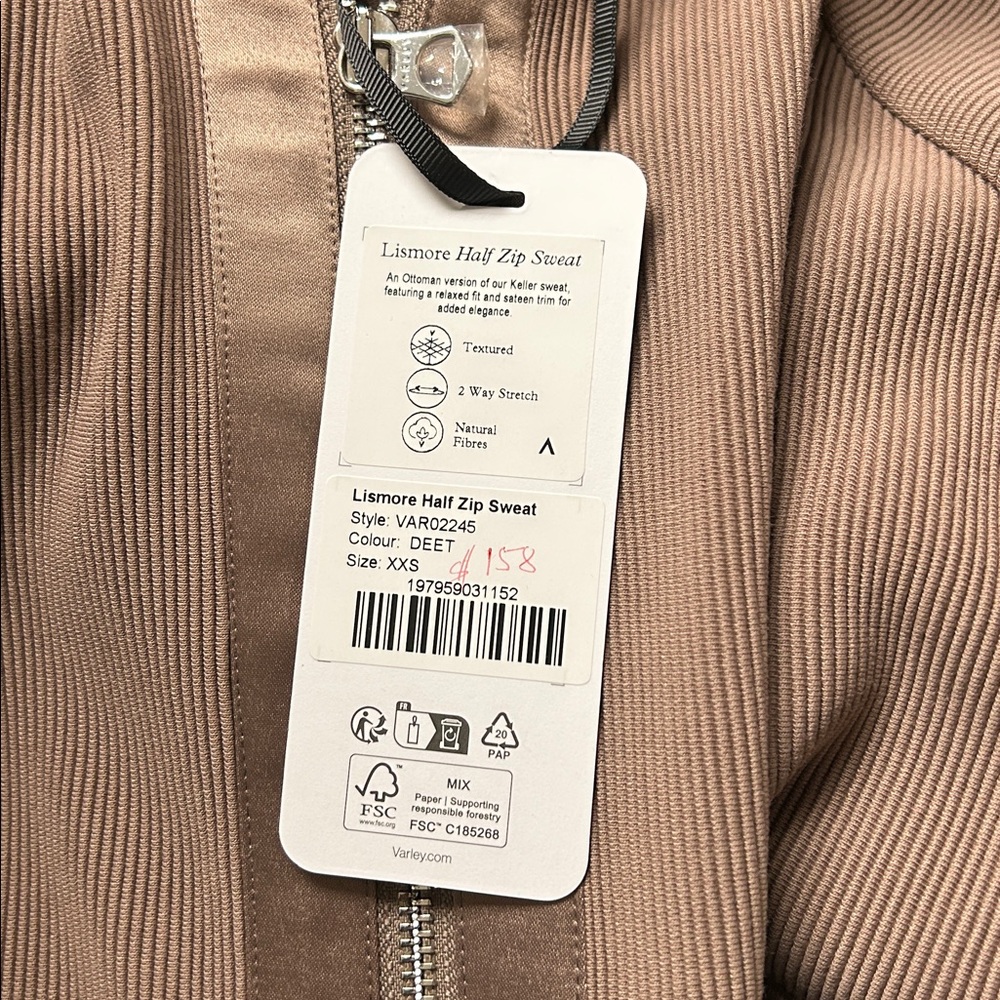 Varley lismore half zip sweat deep taupe - Picture 3 of 3